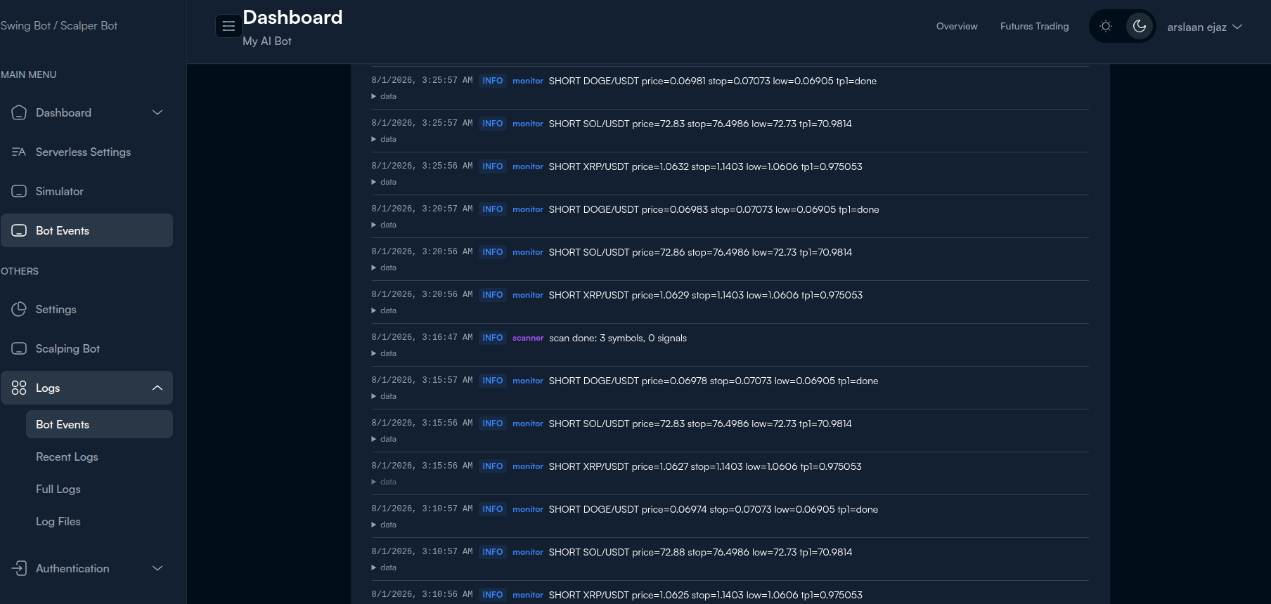 Swing Trading Bot — screenshot 3