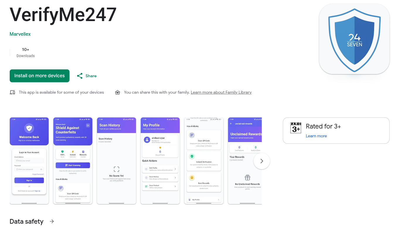 VerifyMe247 Project 3
